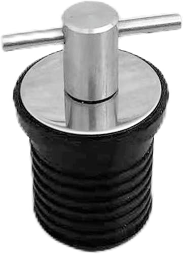 JTQYFI Tappo di scarico per barca, 1 o 1 1/4 T, tappo di scarico, adatto per foro da 23 mm e 30 mm - Ysert