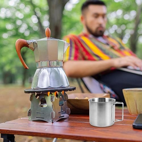 1 Pezzi Tazze Da Campeggio In Acciaio Inox,Tazza Da Campeggio Leggera Per Viaggi, Escursioni, Sport All'Aria Aperta - Ysert
