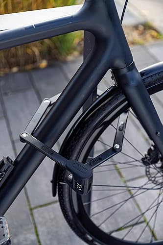 ABUS Bordo 6000C serratura pieghevole con attacco Saddlefix e cappuccio antipioggia - a combinazione in acciaio temprato codice 4 cifre livello di sicurezza 10 - Ysert