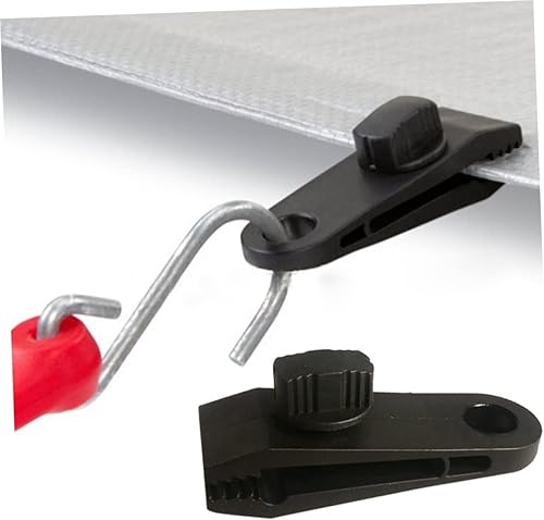 12 Pezzi Tarp Clips per Tenda, Clip in Plastica per Panno Protettivo, Multifunzionale Clip per Teloni di Fissaggio, per Ombra Impugnatura per Tende Sole Morsetti per Tende, Nero - Ysert