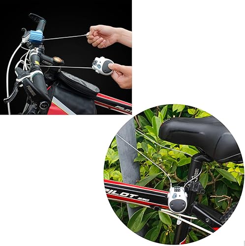 Lucchetto per Bicicletta Bici Catena - lucchetto a combinazione retrattile da 80 cm Antifurto a Combinazione a 3Cifre per Biciclette, Motocicli, Scooter, Cancelli.Facile da rasportare. - Ysert