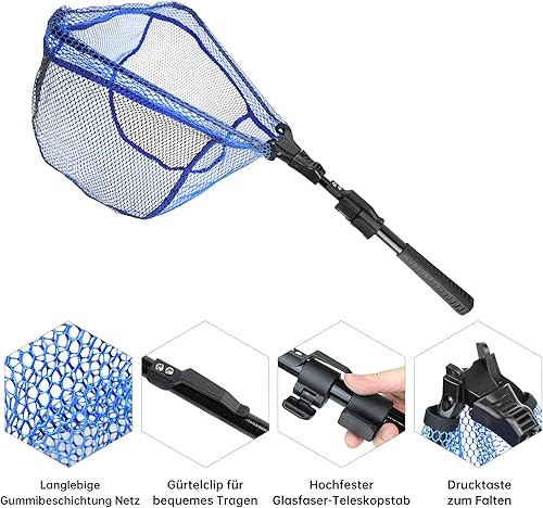 Retino da pesca, retino da pesca, retino da pesca, rete in nylon durevole, accessorio da pesca per adulti - Ysert