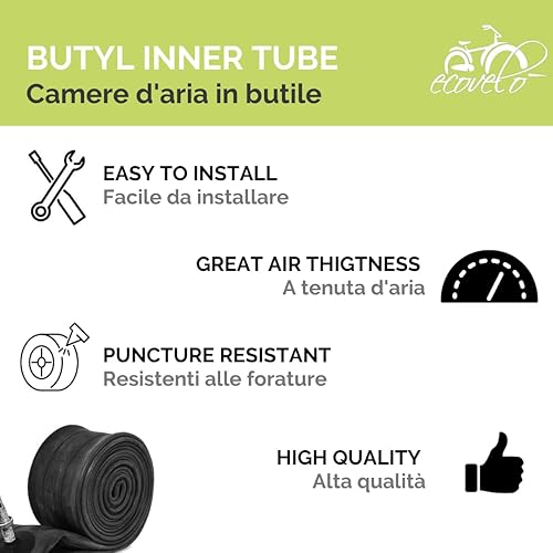 2 Copertoni 20 X 1.95 (50-406) + Camere Pneumatici Bicicletta Gomme BMX Stradale City Bike Bimbo EBA20BME - Ysert