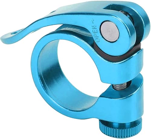 Clamp di Tubo per Bici in Alluminio Leggero - Collar per Pagamento del Sedile da 28,6 Mm a Rilascio Rapido Biciclette a Marcia Fissa (BLACK) - Ysert