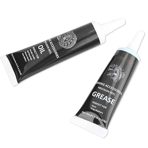 Olio lubrificante per mulinelli, kit olio e grasso per mulinelli da pesca Impermeabile e antiruggine per mulinelli da pesca d'acqua dolce e salata(black) - Ysert