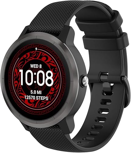 20mm Quick Release Cinturino Compatibile per Garmin Vivoactive 5/3/3 Music, Venu/Venu 2 Plus, Venu Sq/Sq Music/Sq 2/Sq 2 Music, Donna Uomo Regolabile Braccialetto per Vivomove 3/Sport/Style - Ysert