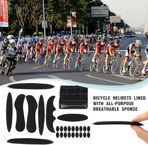 2 Set Imbottitura per Caschi da Bicicletta Set, Cuscinetto in Schiuma Universale per Bicicletta, Kit Schiuma Imbottitura Casco, per Casco da Moto e Bicicletta, Accessori per - Ysert