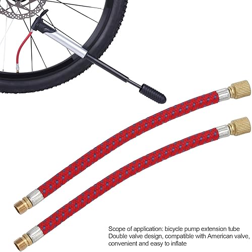 Tubo di Prolunga per Pompa da Bici, 2 Pezzi 16,6 Cm/6,5 Pollici Tubo di Prolunga per Pompa da Bici Tubo di Gonfiaggio a Doppia Valvola in Nylon Rame per Pompa da Bici - Ysert