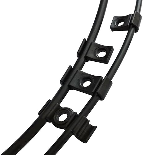 5x Guida Guaina Bici Doppia Cavo Freno Deragliatore Fissaggio Bicicletta MTB Nero - Ysert