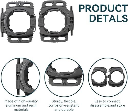 Piastre per scarpe da bicicletta, clip per scarpe da bicicletta, un paio di piastre per bicicletta con pedali a scatto per Wahoo Speedplay Zero Aero, piastre walk-in per pedali a scatto con hardware - Ysert