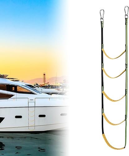 Scala per barche a 5 livelli, scala per barche, scaletta per barche, scaletta pieghevole per barche, scala da bagno rimovibile, per barche a vela, gommoni, kayak, canoa - Ysert