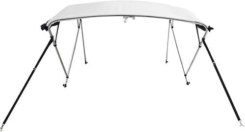 Tendalino per Barca Tendalino Bimini 4 Archi in Alluminio Tendalino gommone Bimini di Prua con Pareti Laterali 4 Archi-Blu-243 x (200-213) x 137 cm-con Rete - Ysert
