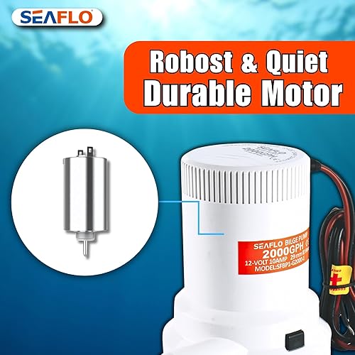 Seaflo Seaflo 2000 GPH 12 V Boat Marine Plumbing Electric Fair Pumps - Ysert