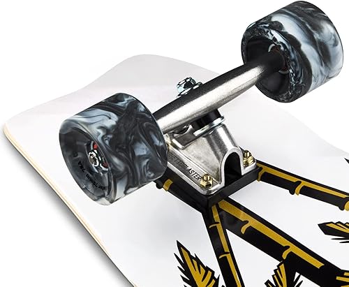 Surfskate Skateboard Carver Ghettoblaster - Cuscinetti Veloci a Sfera ABEC 11 - Tavola in Acero Canadese e Teak a 7 strati - Ideale per Pumping - Principianti Bambini e Adulti - Ysert