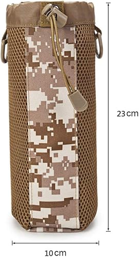 Selighting Borsa per bottiglia d'acqua tattica tasca per brocca d'acqua militare morbida tasca per acqua uomo per campeggio escursionismo sport ciclismo arrampicata fitness viaggio (nero) - Ysert