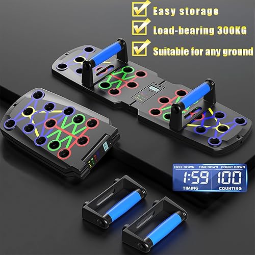 Push up Board Flessioni Attrezzi, Allenamento Palestra in Casa Home Gym, Attrezzi Palestra Casa Maniglie Push up con Funzione di Conteggio - Ysert