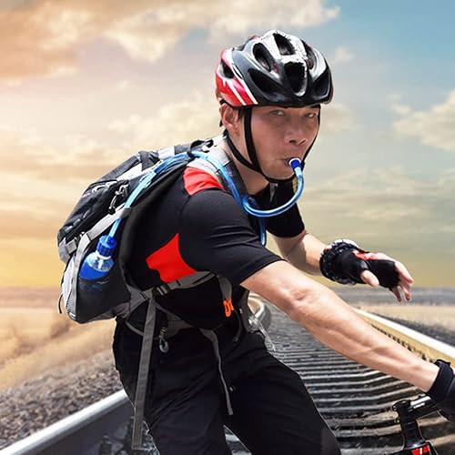 Tubo per borraccia con doppio adattatore, per ciclismo, trekking, pesca, canottaggio, campeggio - Ysert