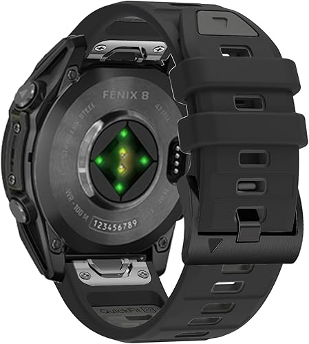 Silicone Braccialetto per Garmin Fenix 8 47mm/Fenix E 47mm Strap. Wristband Bands Sgancio Rapido Cinturino Wristband Armband Sportivo per Garmin Fenix E 47mm/Fenix 8 47mm - Ysert