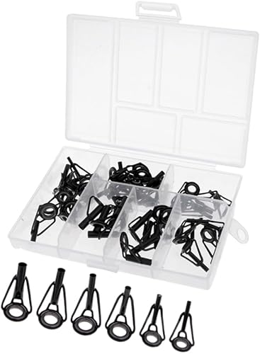 Anelli Canna da Pesca 30pcs Anello di Guida per Canna da Pesca Ceramica Acciaio Inossidabile Kit di Riparazione per Anelli da Punta 2.2/2.4/2.8/3.0/3.5/4.0 - Ysert
