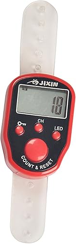 Anello elettronico per Piscina per Anello da Dito Comodo Mini Timer Contatore di recitazione a LED a Risparmio energetico, Blu Scuro - Ysert