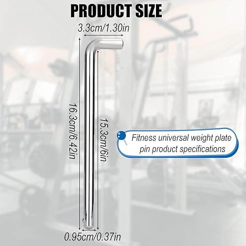 Perno per Pila di Pesi, Diametro 0,95 cm 15,30 cm Perno di Caricamento del Peso A Forma di L Perno di Trazione Perno di Estensione della Pila di Pesi Perno di Selezione del Peso per Casa - Ysert