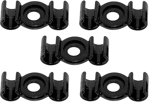 5x Guida Guaina Bici Doppia Cavo Freno Deragliatore Fissaggio Bicicletta MTB Nero - Ysert