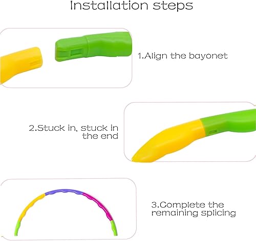 Hula Hoop - 2 pneumatici per bambini, in plastica, rimovibili, per bambini, hula hoop, hula hoop, ricaricabili, per fitness, sport, test - Ysert