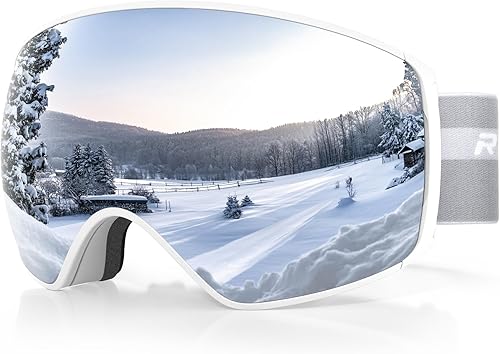 Occhiali da Sci, Occhiali da Neve Per Uominionne Signore Giovani, Occhiali da Snowboard Sopra Gli Occhiali, Occhiali da Sci Con Lenti Intercambiabili, OTG Protezione UV - Ysert