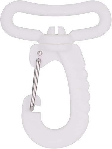 KAM 10 ganci girevoli in plastica a scatto a moschettone con chiusura a scatto per zaino, borsa da viaggio, tracolla, borsa a tracolla, borsa e borsa, 20 mm, nero - Ysert