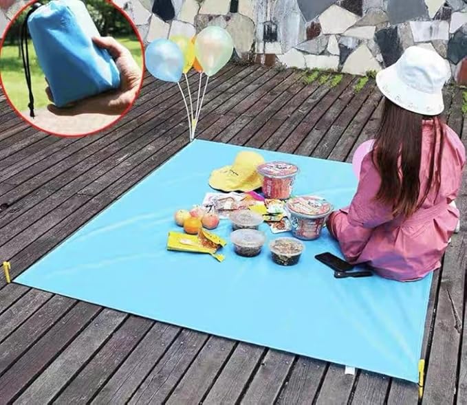 145x180cm Coperta Picnic Impermeabile Telo Picnic Impermeabile Stuoia Campeggio Stuoia Spiaggia 4 Angoli Di Fissaggio - Ysert