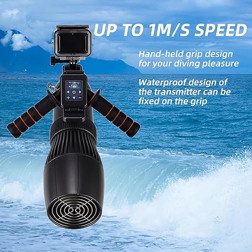 Scooter subacqueo da 10 km/h, 500 W, Motore RC SUP, Interruttore a 10 velocità, profondità 40 m, Monopattino per Piscina e Mare, per tavola da Surf Jet, Borsa Impermeabile 30 m,4400mAh - Ysert
