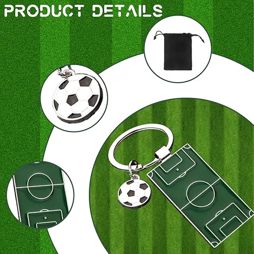 EAVUYIS Portachiavi Calcio Bambini Portachiavi Tema Calcio Portachiavi Sportivo Calcio Portachiavi Pallone Da Calcio Portachiavi Creativo Con Decorazione Calcistica Per Adulti E Bambini - Ysert