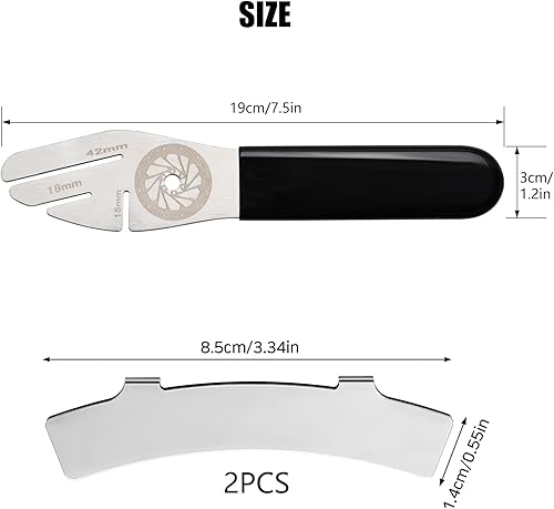 Chiave Disco Freno Bicicletta, Chiave per Freni A Disco, Strumento Allineamento della Bici, Acciaio Inox Addensato, Accessori per Biciclette, per la Manutenzione delle Biciclette - Ysert