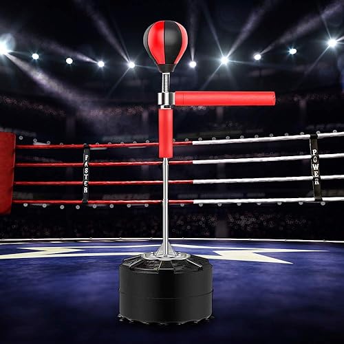 Borsa Riflessa Con Spinning Bar, Sacco da Boxe Professionale Regolabile in Altezza, Attrezzo per Allenamento Velocità, Heavy Stand Con Asta di Reazione - Ysert