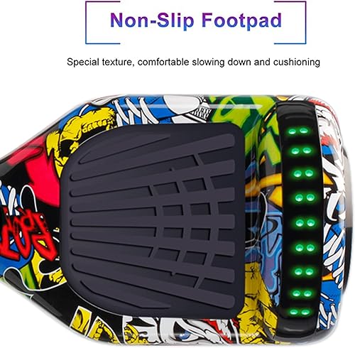 Hoverboard 6.5 Pouces Overboard, Hover Board Gyropode Tout-Terrain, Bluetooth et LED Auto-équilibré électrique Auto-équilibrage pour Enfant et Adult - Ysert