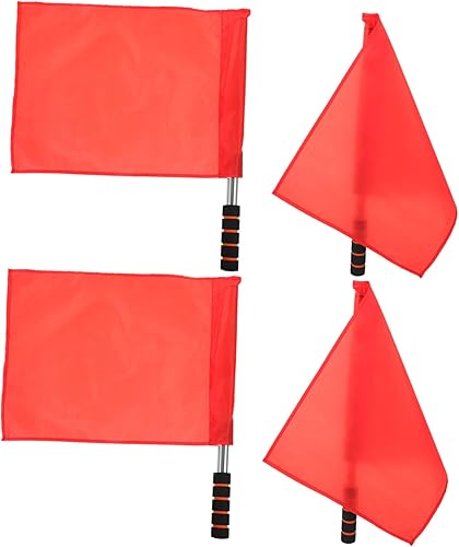 BESPORTBLE 4 Pz Bandiera del Segnale Manuale Mini bandierine Rosse sul Atletica Leggera con Bandiere Rosse e Bianche Calcio Forniture Bandiera Rossa e Bianca Bandiera a Mano Il - Ysert