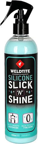 Silicone Slick 'N' Shine Spray Bottle – Pneumatico Dressing & Sospensione Lubrificante per Biciclette, 400 ml - Ysert