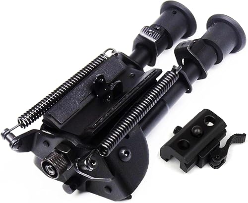 6-9 Pollici tattico Bipiede per carabina Inclinabile per tiro sportivo Base Mobile 15-23 CM Basculante con Adattatore sgancio rapido - Ysert