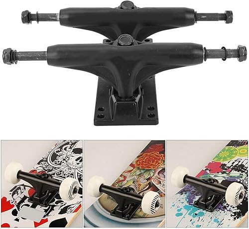 Alomejor 2Pz Skateboard Trucks, Bracke del Ponte da Skateboard Professionale Skateboard Belt Drive Truck per Longboard, Non Includere Le Ruote - Ysert