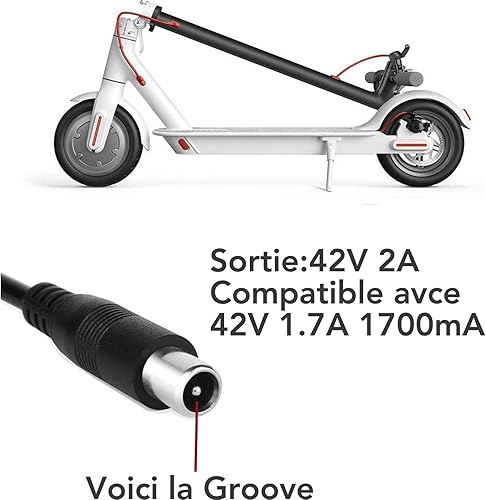 KFD 42 V 1,7 A 2 A Alimentazione Caricabatterie per Segway Ninebot ES2 ES4 E22 ES1L ES 2 Bird Lime S Skip Spin Electric Kick Scooter FY-4202000 42 V 1.7A Bicicletta Adattatore di rete elettrica - Ysert