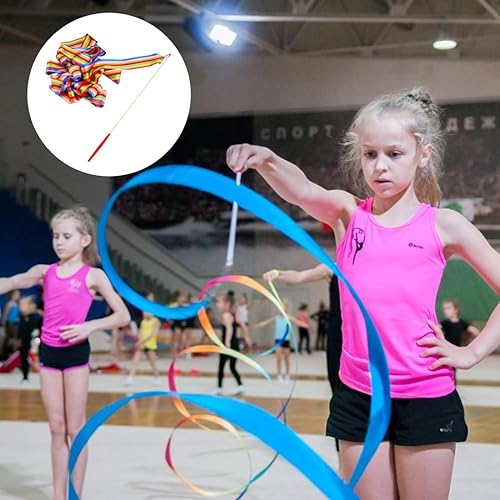 2 Pezzi Fascia da Ginnastica,Nastro Ginnastica Ritmica,Accessori per Ginnastica,Fascia da Ginnastica,Fascia da Ginnastica e Pole Art Dance Training - Ysert