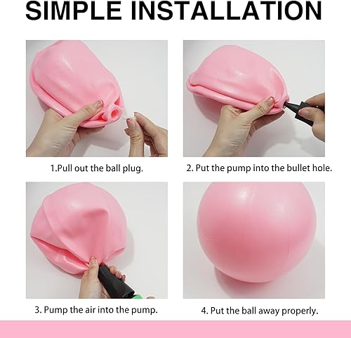 2 Pezzi Set di Palline Pilates 25 cm, Pallone da Ginnastica, Pallone da Yoga, Fitness Ball per Esercizi, Stretching e Riabilitazione, Palline Pilates in Rosa Sakura e Blu Cielo - Ysert