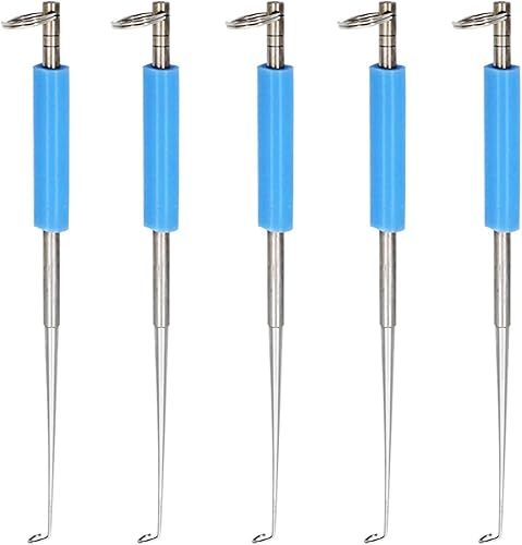 Attrezzo per la rimozione veloce degli ami da pesca, 5Pcs Pesca Slamatura amo da pesca Estrattore gancio portatile Forniture per la pesca Acciaio Inox Disaccoppiatore Estrattore Slamatore Amo - Ysert