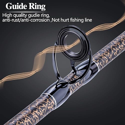 Sougayilang Canna da pesca alla carpa, Porable High Carbon 4 Pc grezzi carpa canna da pesca per viaggi acqua dolce pesca acqua salata - Ysert