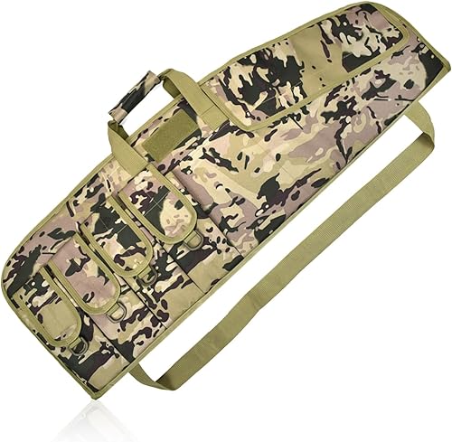 AUMTISC Custodia morbida per fucile Borsa da tiro Borsa tattica per pistola con 5 tasche Heavy Duty per il trasporto di stoccaggio di caccia - Ysert