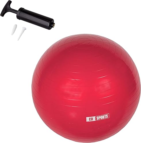 Pilates Ball 55cm / 65cm / 75cm di diametro, Palla per la gravidanza, Fitball, con infiammatore incluso, Big Ball per lo Yoga, Ginnastica, Fitness - Ysert