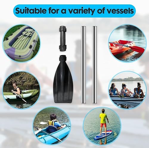 Remi per Barche, 120cm Paddle per Kayak, Alluminio e PVC Pagaia per Kayak da Canoa Gonfiabile, Paddle in Alluminio, Accessori per la Nautica - Ysert