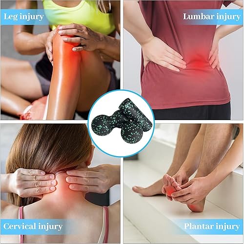 Foam Roller Set da 3 Pezzi Peanut Massage Ball Pallina Massaggio Muscolare Rullo Massaggio e Palline per Massaggio dei Tessuti Profondi Alleviare i Punti Trigger - Ysert