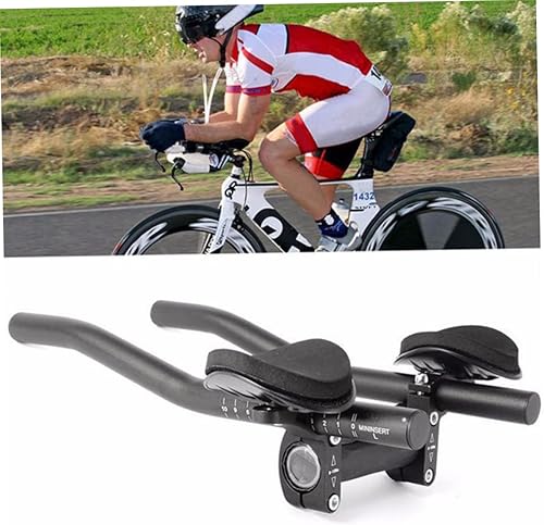 AEIOFU Barre aerodinamico Manubrio pentola per pentola Manubrio Bici in Lega di Alluminio Braccio Riposo aerodomane Triathlon Aero - Ysert