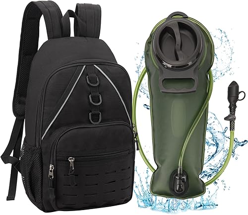 Zaino idrico con sacca d'acqua da 2 l, senza BPA, per ciclismo, corsa, escursionismo, arrampicata, campeggio, attività all'aperto - Ysert